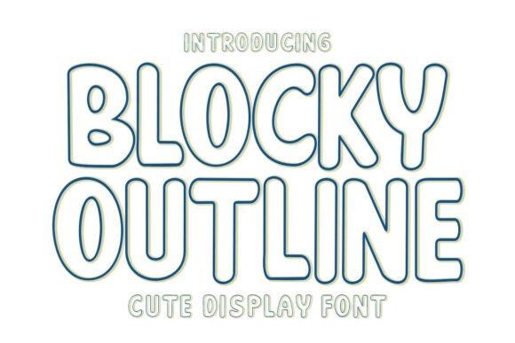 Blocky Outline: A Playful Display Font for Editorial Design