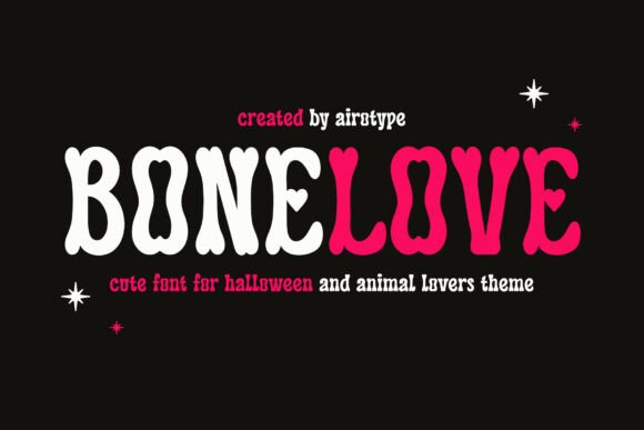 Bonelove: The Retro Display Font for Spooky-Cute Branding