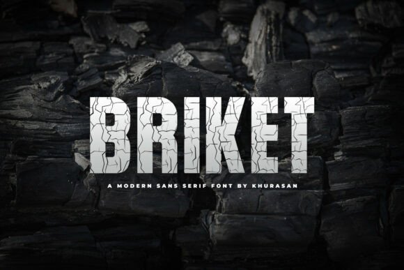 Briket: A Cracked Display Font for Bold Branding