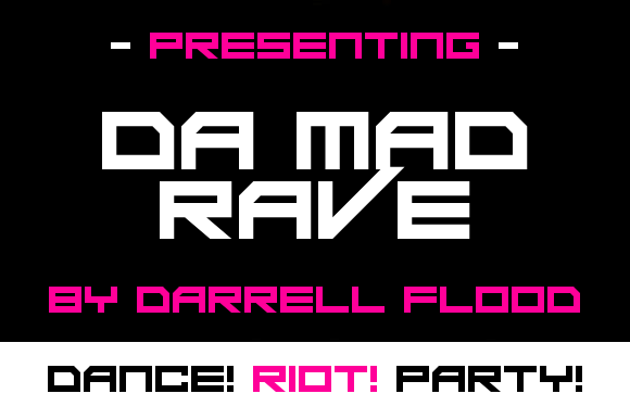 Da Mad Rave: The Ultimate Futuristic Techno Display Typeface for Crafters