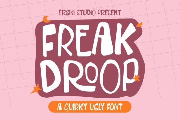 Freak Droop Font for Bold and Expressive Craft Projects