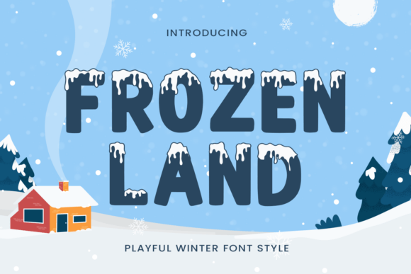 Frozenland: A Snow-Themed Display Font for Holiday Campaigns
