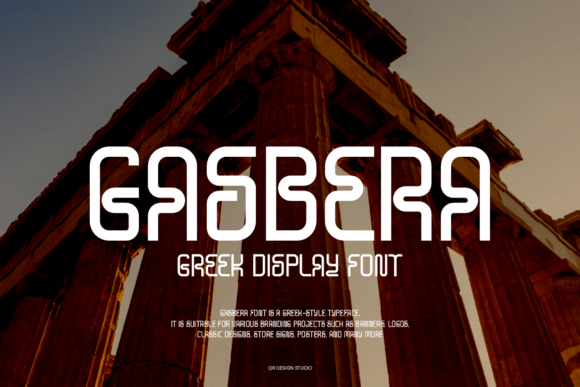 Gasbera: A Greek-Inspired Display Font for Craft Creators