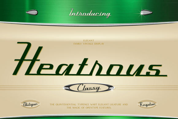 Heatrous: A Vintage Display Typeface for Modern Web Design