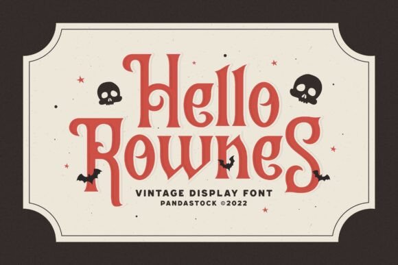 Hello Rownes: The Vintage Horror Typeface for Bold Digital Branding