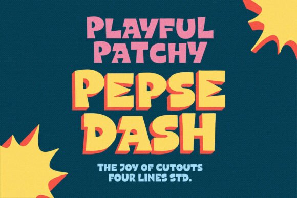 Pepse Dash: A Playful Display Font for Vibrant Branding