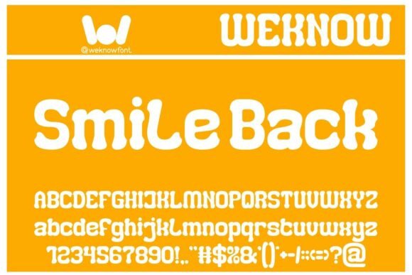Smile Back Font: A Playful Display Typeface for Creative Makers