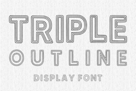 Triple Outline: A Bold Display Typeface for Modern Editorial Design